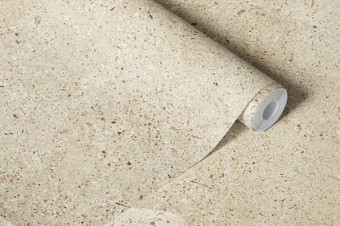 Crema Marfil Beige Limestone wallpaper roll