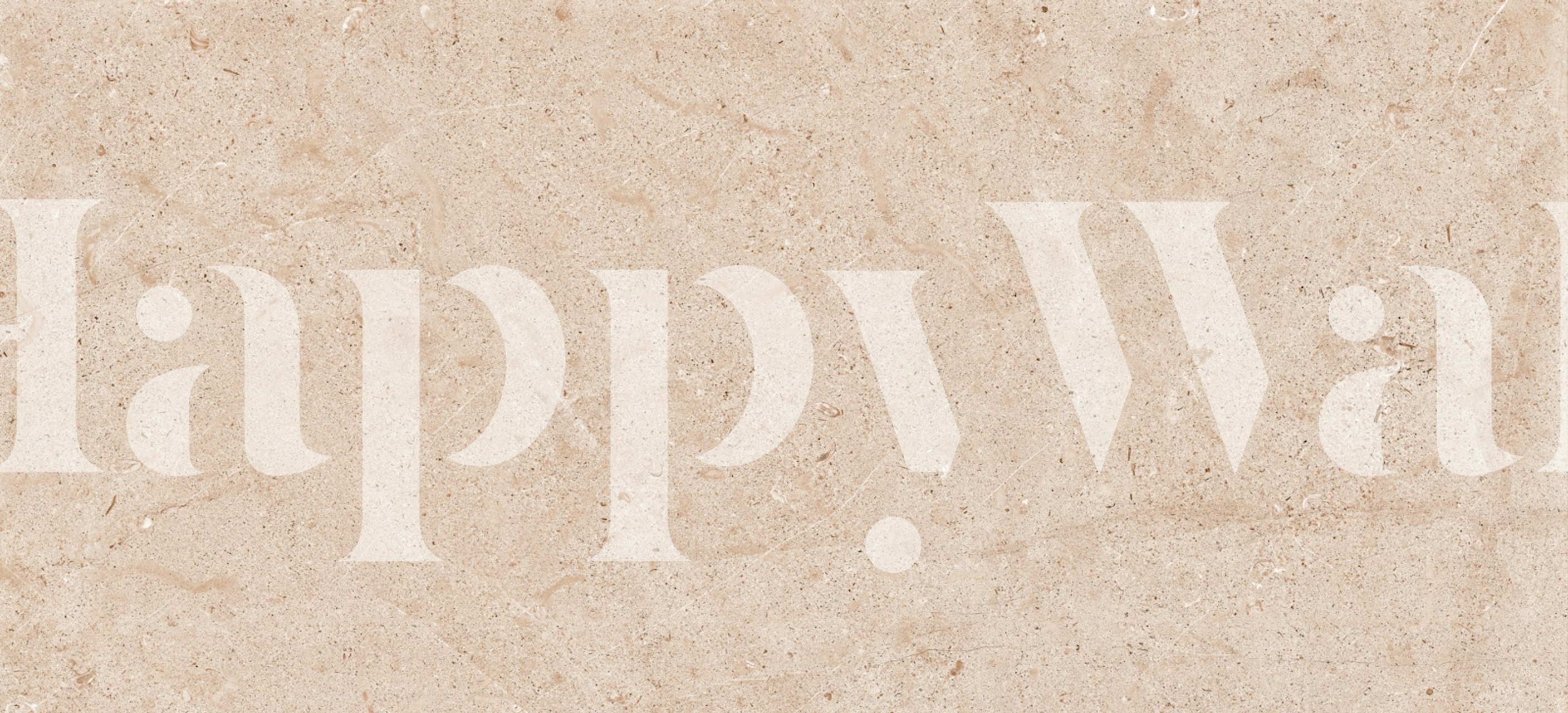 Peach Beige Cement Stone behang in een kamer