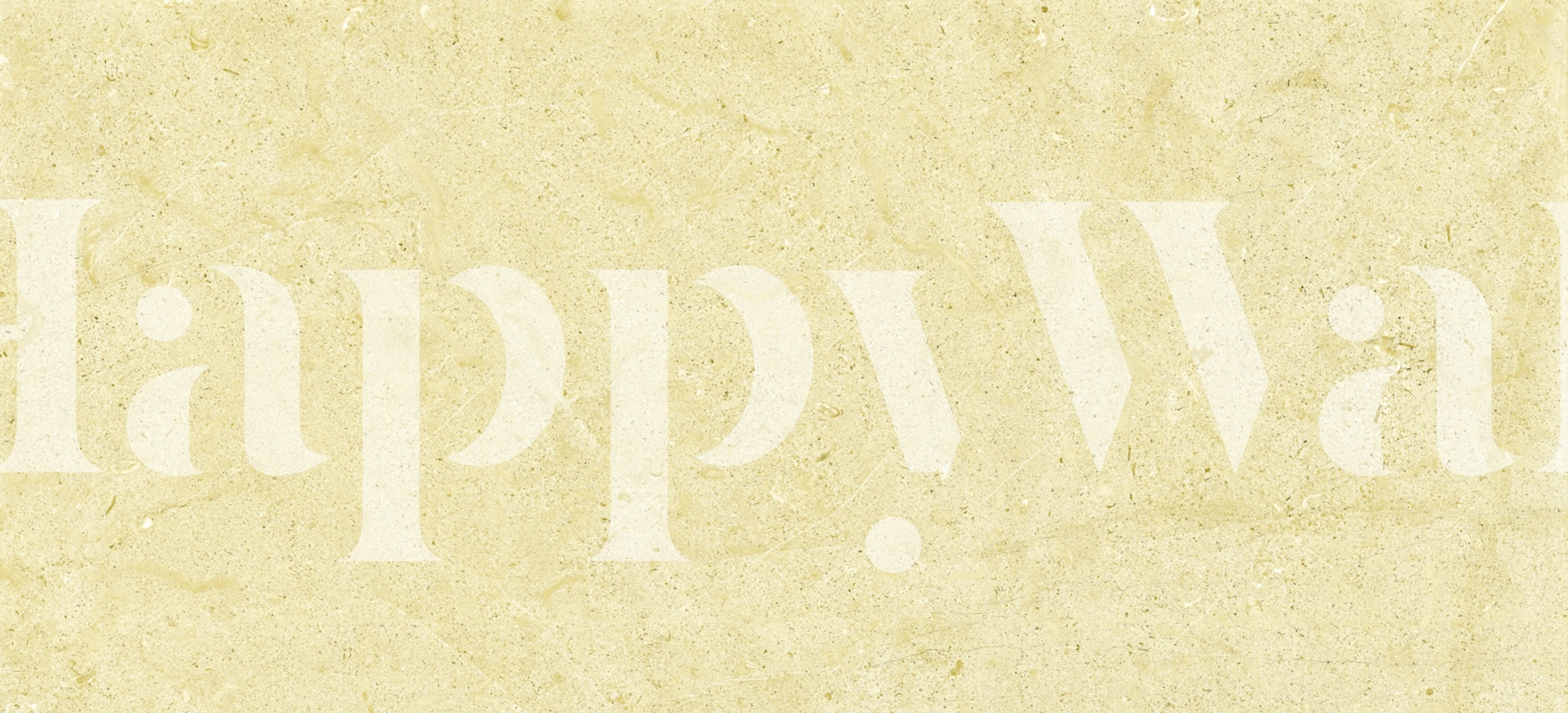 Pastel Yellow Cement Stone tapet i et rum