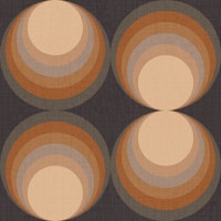 retro gradient circles beige brown tapet