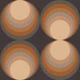retro gradient circles beige brown