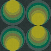 retro gradient circles green sulphur tapet