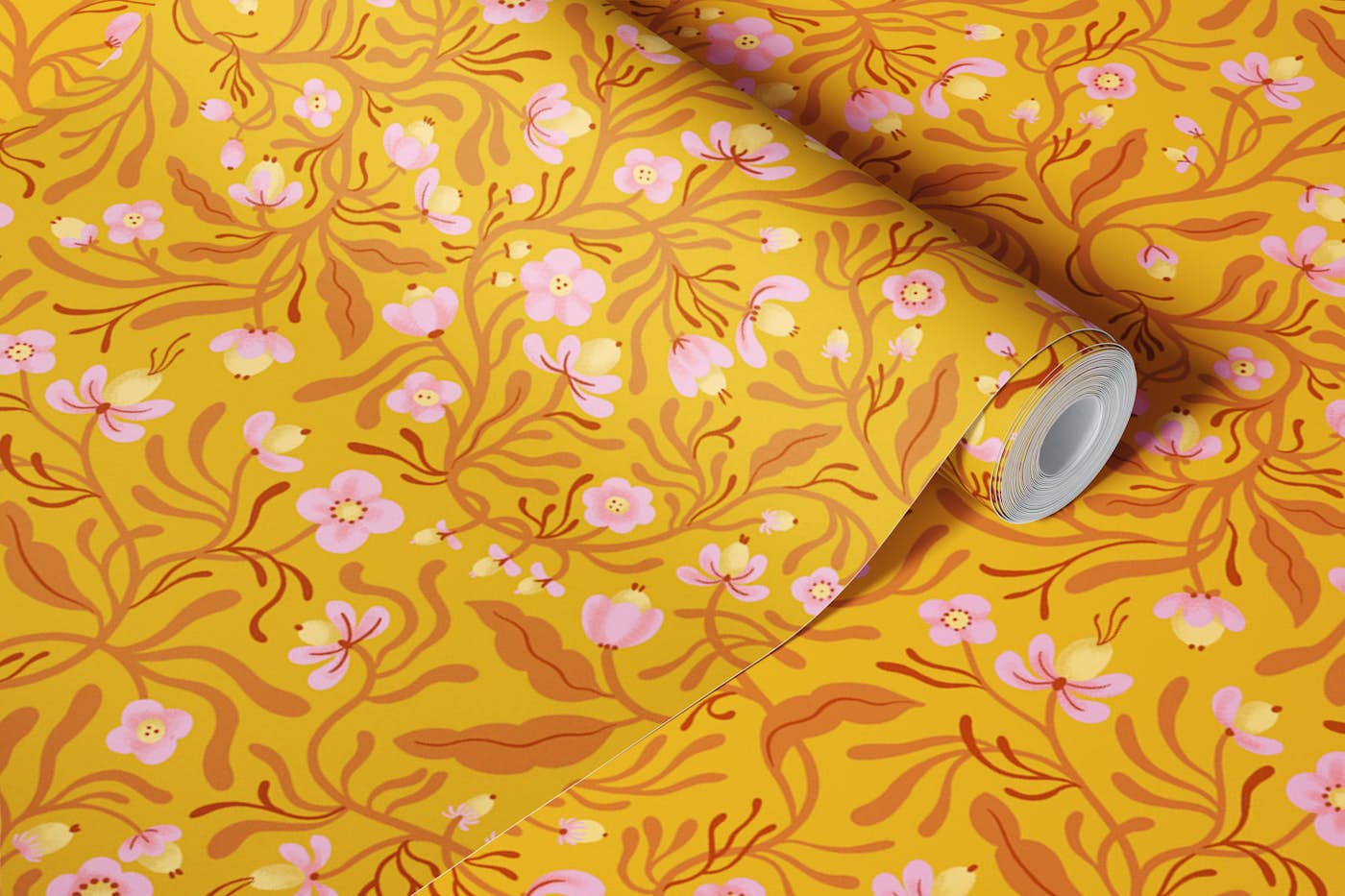 Windling in Golden Petal wallpaper roll