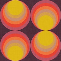 retro gradient circles plum red tapet