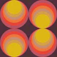 retro gradient circles plum red