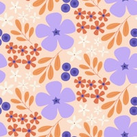 Wild Floral Field Pattern papiers peint