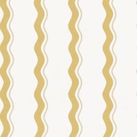 Mustard Yellow Preppy Wavy Stripes carta da parati
