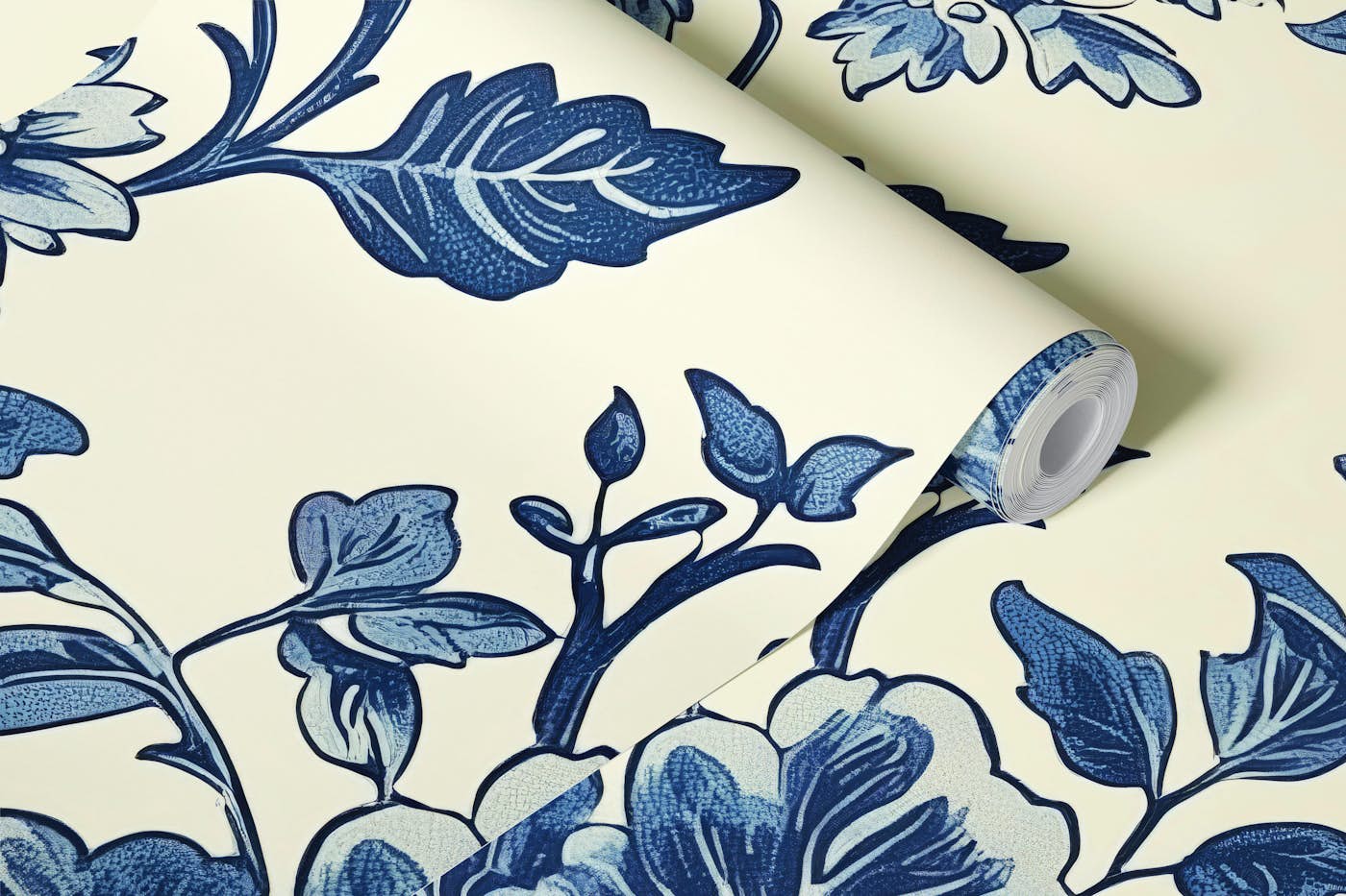 Toile de Jouy - Blue Garden Serenity wallpaper roll
