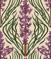 Hyacinths in Dusty Mauve - Art Nouveau tapety
