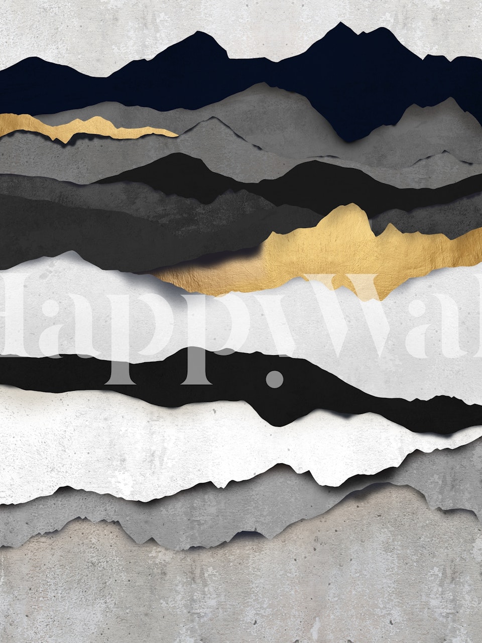 Abstract Mountains Gold wallpaper in kamerinstelling