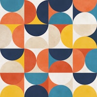 Retro Geometric Splash carta da parati