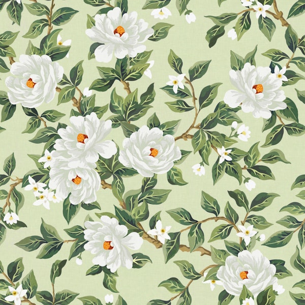 Cottage Floral - Soft Pale Green