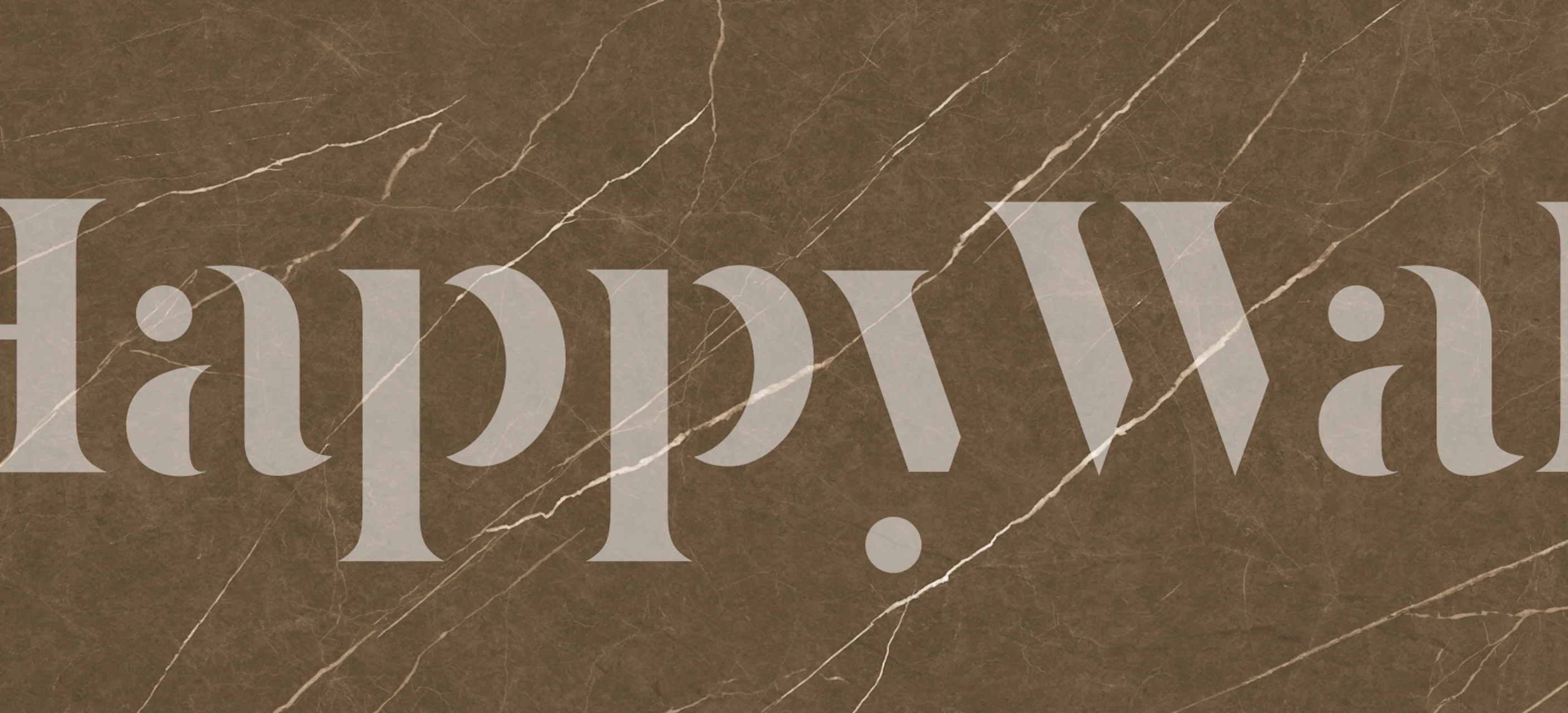 Papel tapiz Brown Marble Veins en una habitación