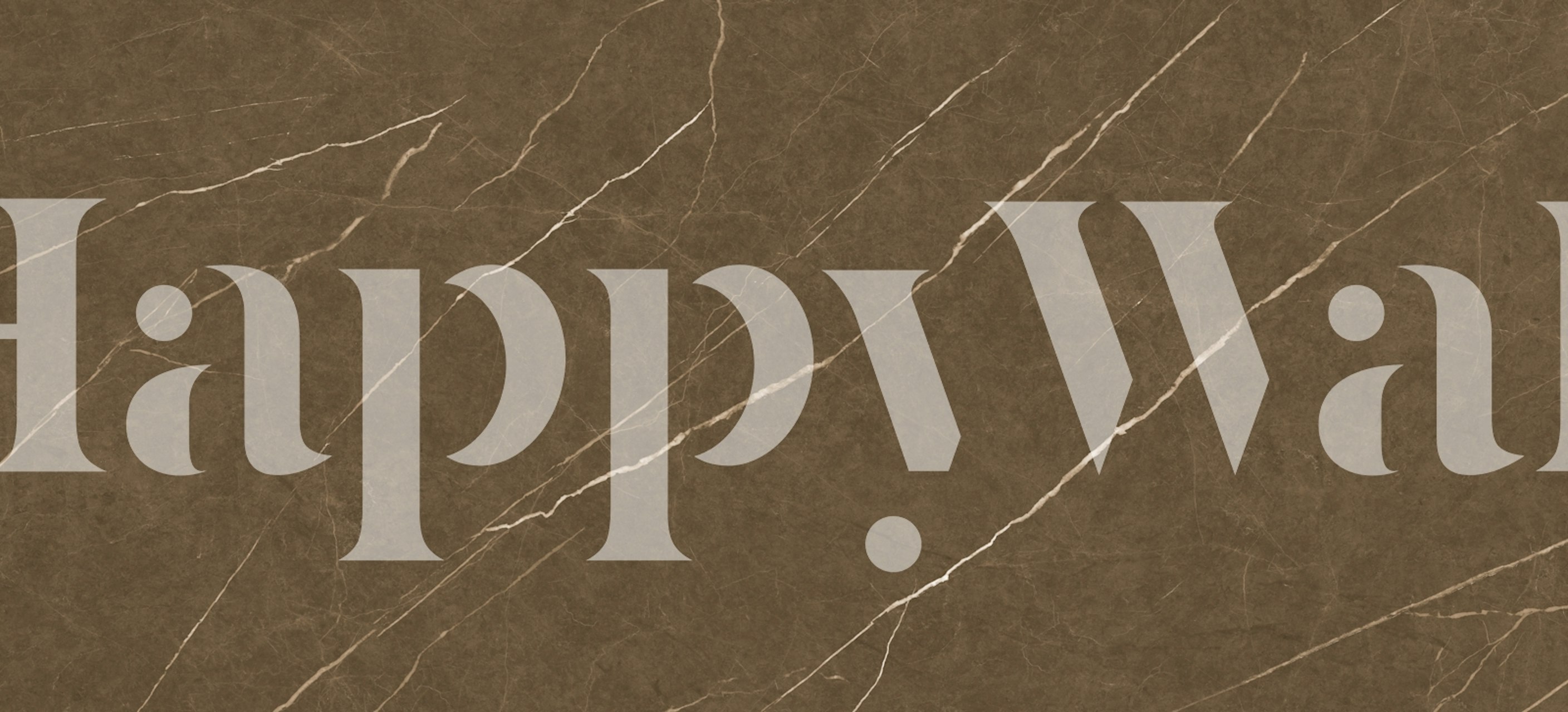 Ταπετσαρία Brown Marble Veins σε ένα δωμάτιο