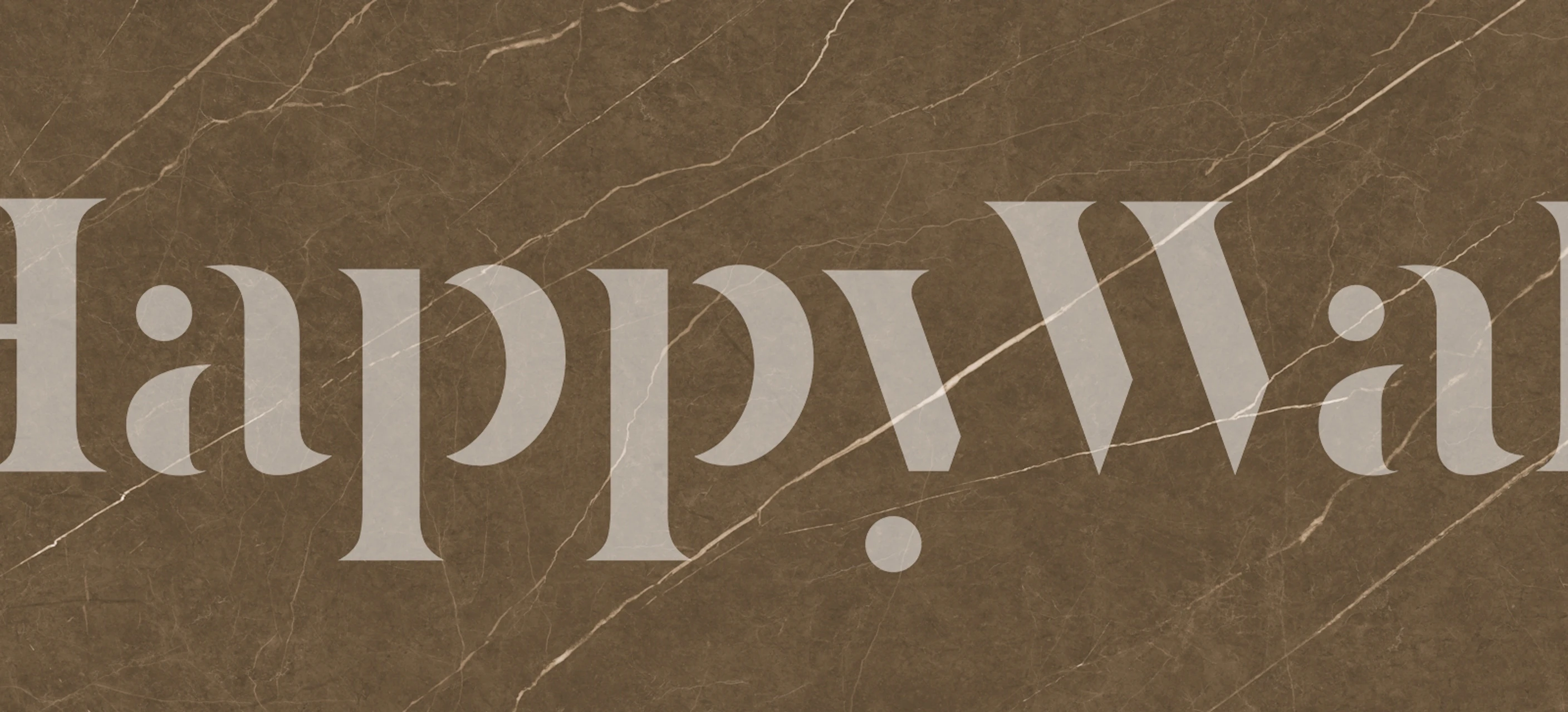 Bronze Emperador Marble wallpaper in a room