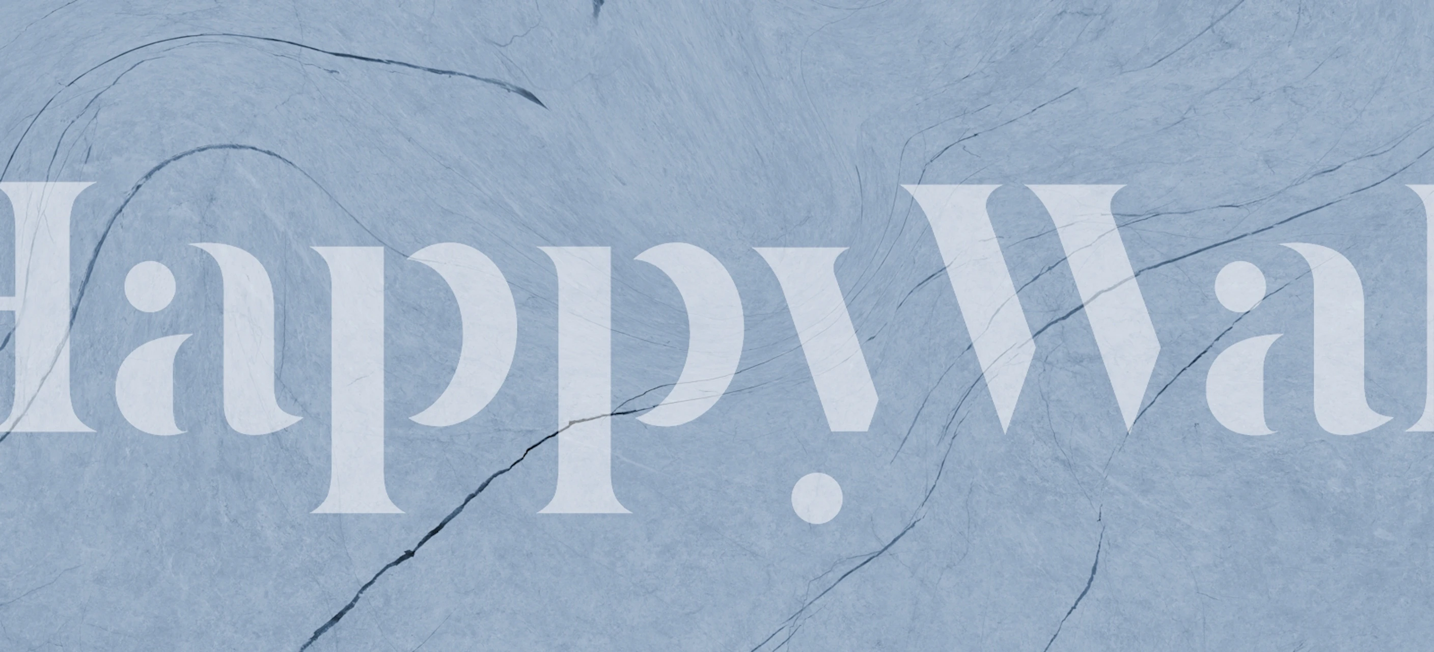 Blue marble texture with soft gray and dark veining wallpaper