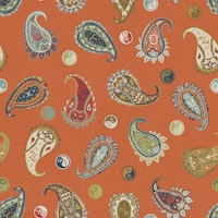 Astro Paisley & Yin Yang Dots Orange Green tapety
