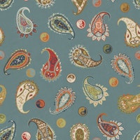 Astro Paisley & Yin Yang Dots Duck Egg Blue tapety
