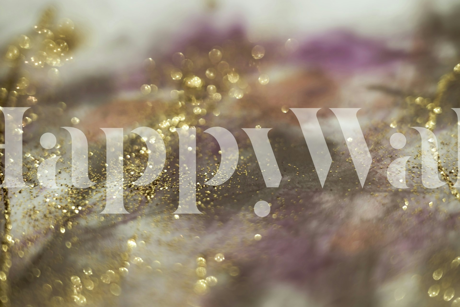 Glittering gold, plum, and brown abstract wallpaper