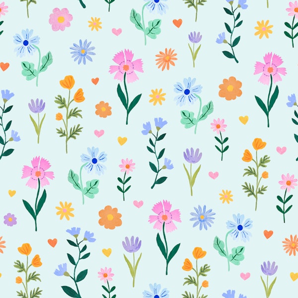 Floral Fantasy Love mint