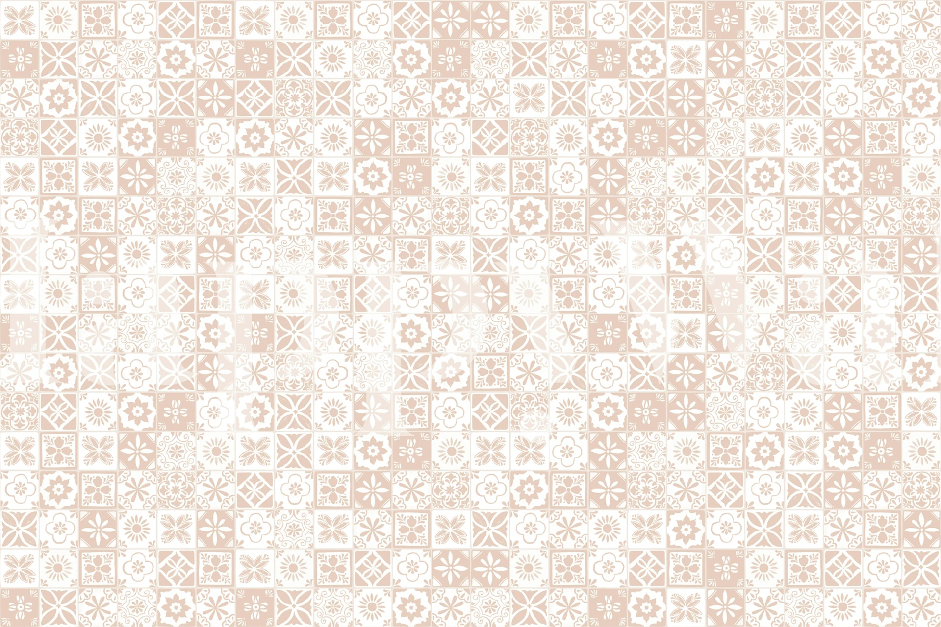 Mediterranean Beige Tiles tapet i ett rum