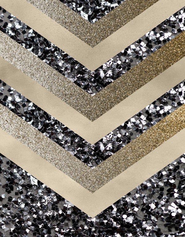 Silver Gold Chevron Glitter Glam 1