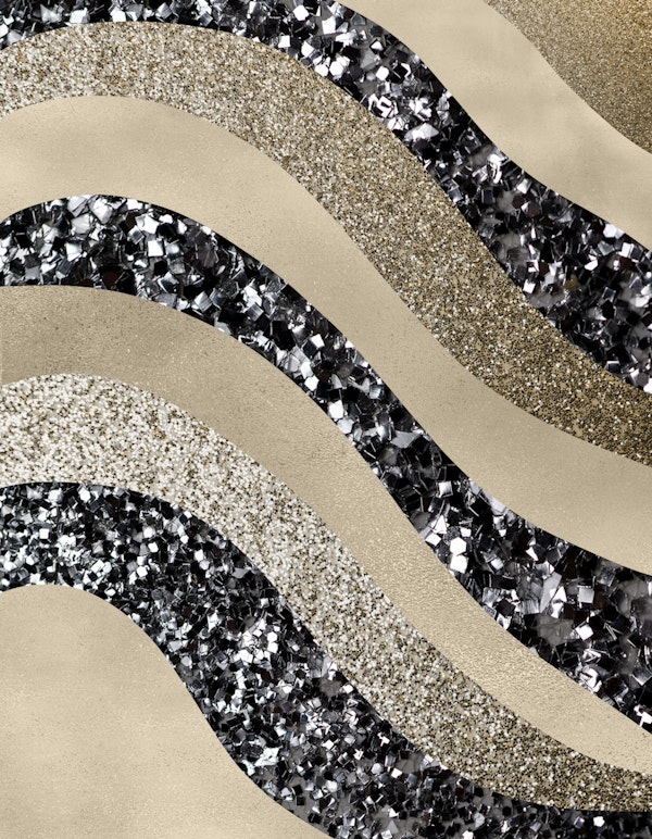 Silver Gold Wave Glitter Glam 1