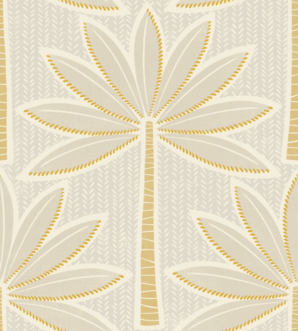 retro palms - sand - beige