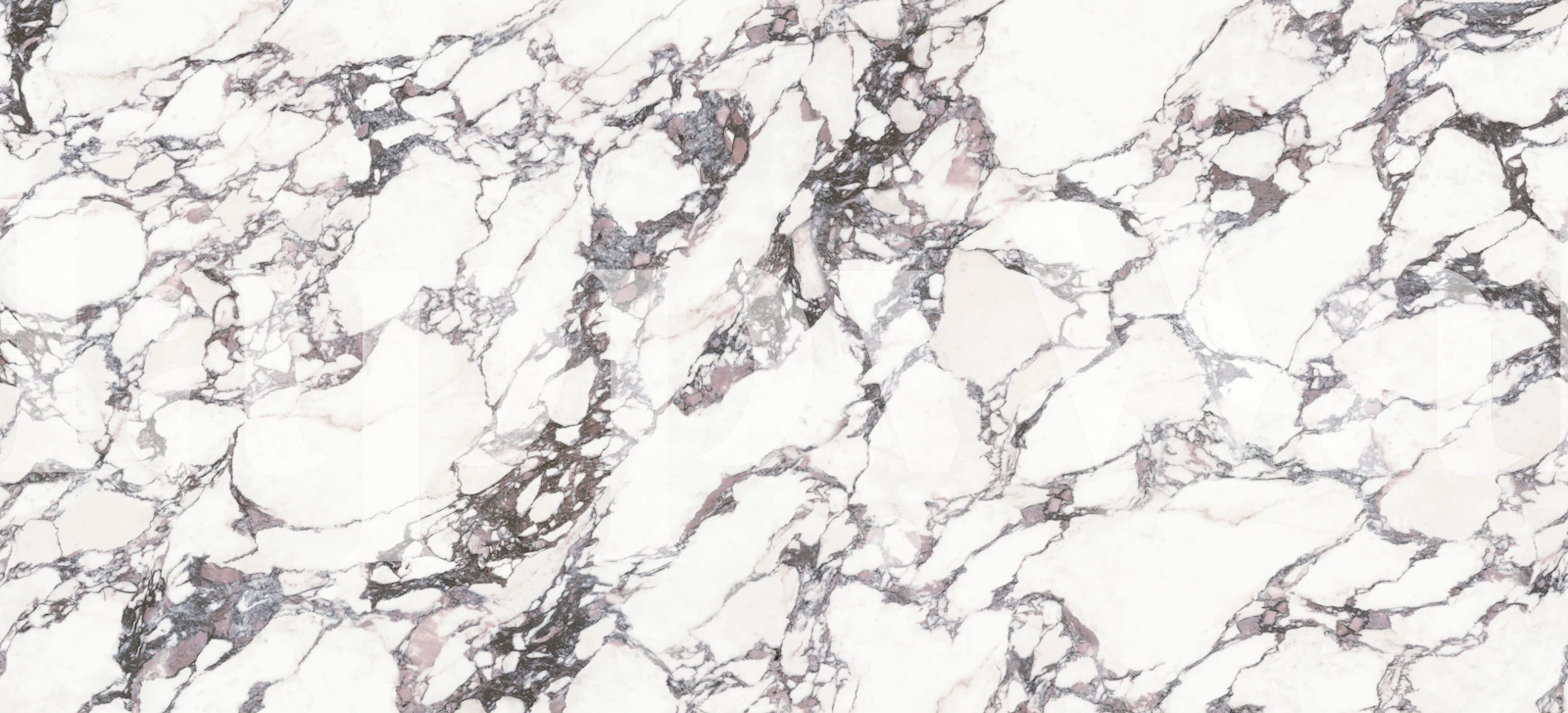 Polished marble texture in white with gray and pink veins wallpaper