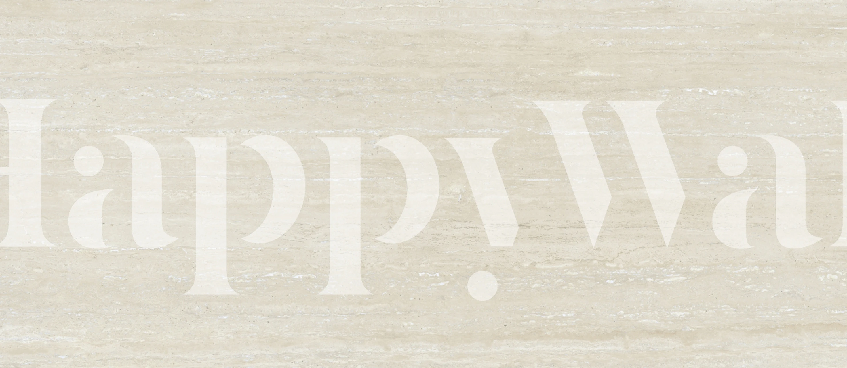 Light cream travertine stone wallpaper in a room