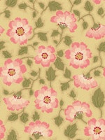 Floral Vintage dusty pink and moss green tapete