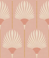 art deco palms - dusty rose - golden carta da parati