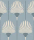 art deco palms - faded blue - navy