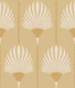 art deco palms - sand - mustard