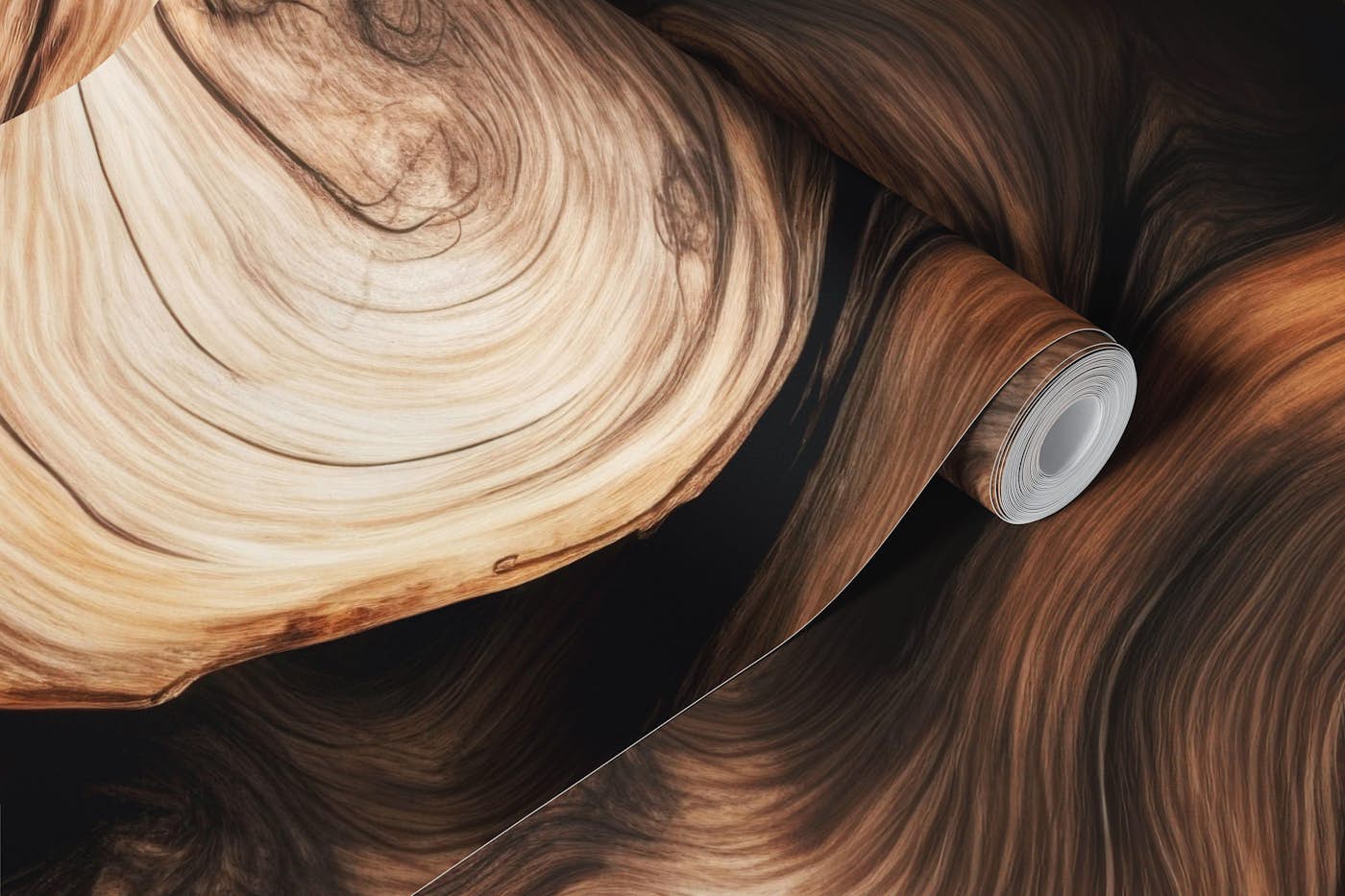 Rustic Wood Beauty Flow Design wallpaper roll