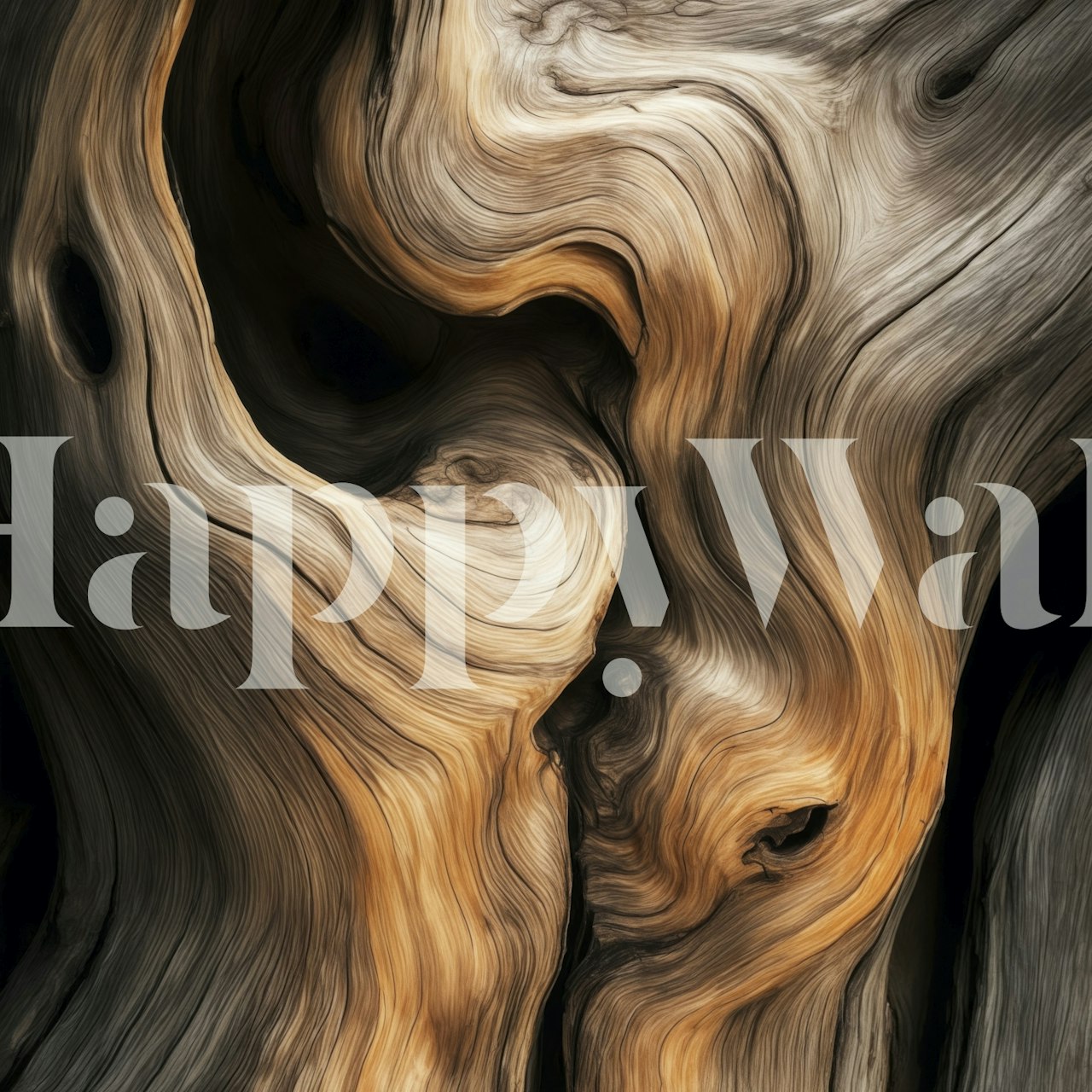 Brown and gray wood grain abstract wallpaper