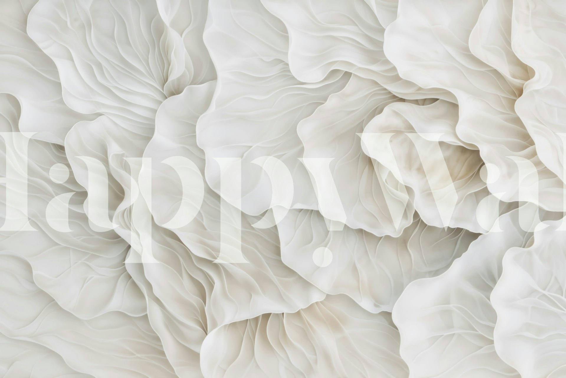 Natures Beauty Ivory Organic Forms wallpaper in room