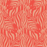 Zebra Herd Wild Animal Safari Red Orange Buff tapety