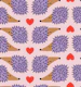 Hedgehogs and hearts - lilac red pink - S