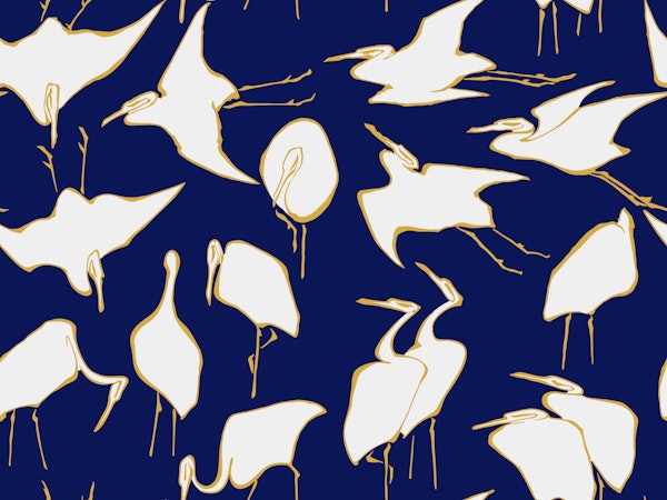 Vintage Japanese Egrets 10