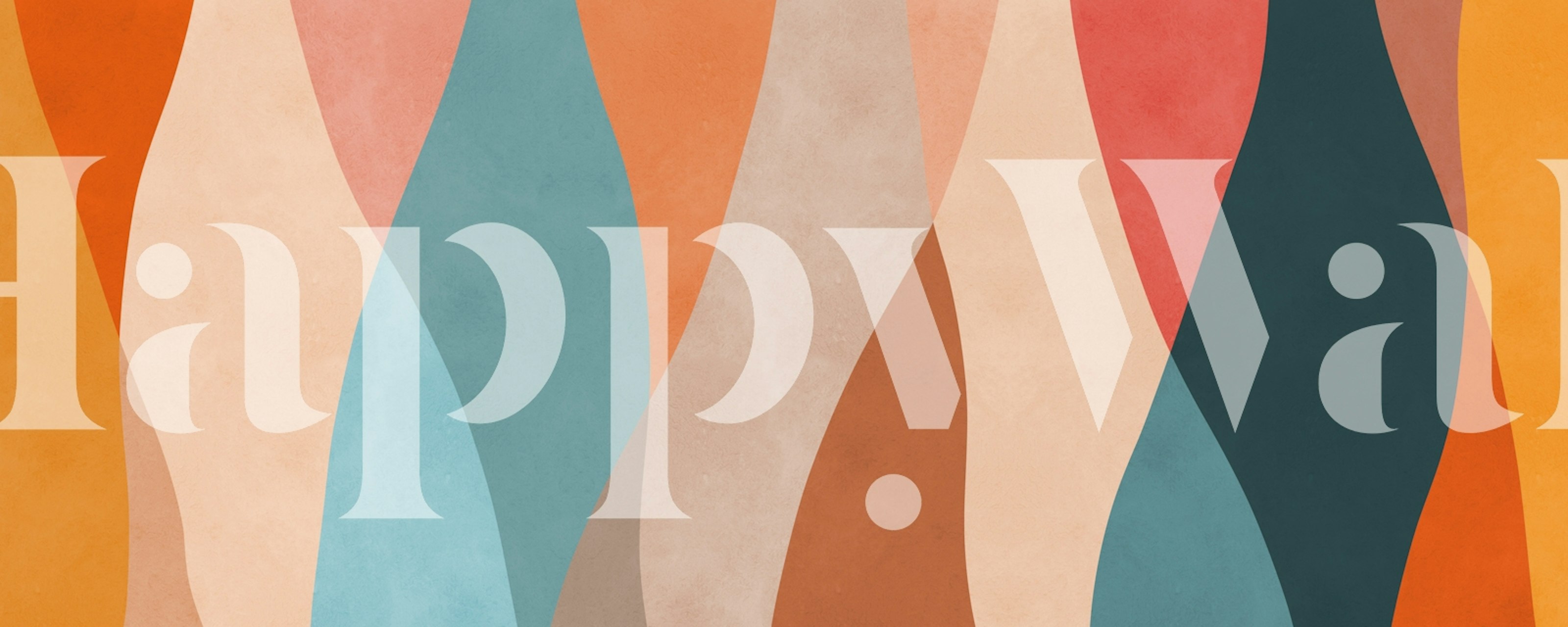 Vibrant wave harmony wallpaper in a room