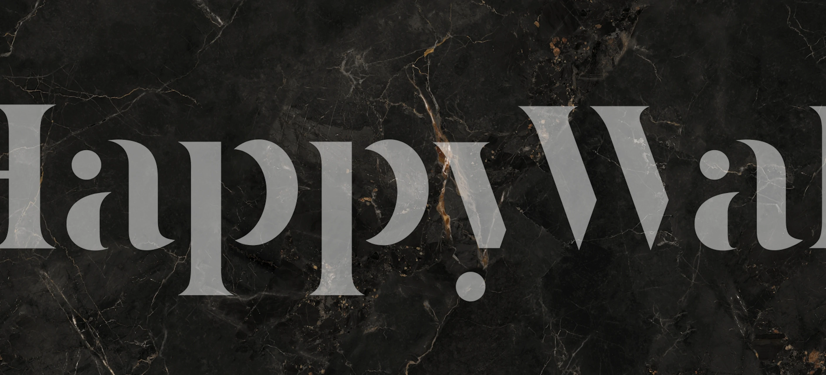 Black marble wallpaper with gold veining in rich colors