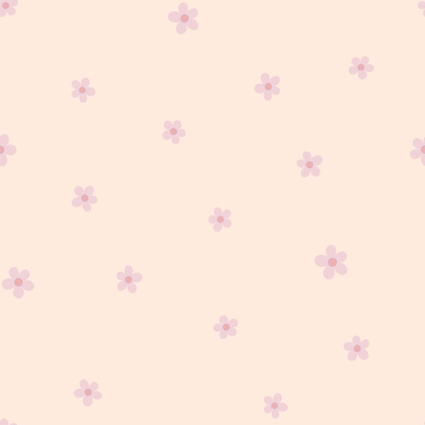 Forget-me-nots - light pink on cream - Medium