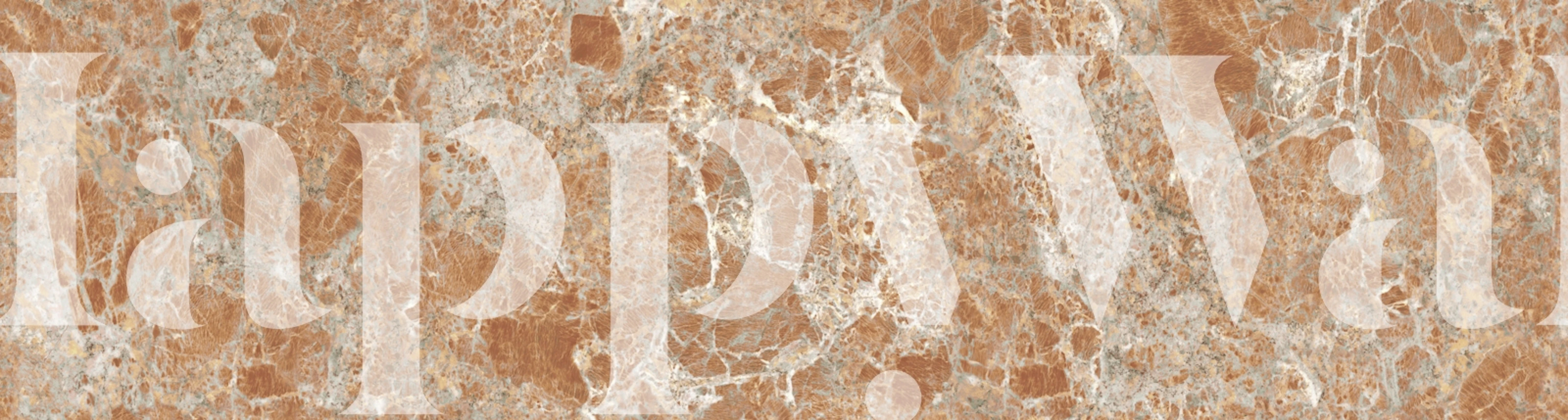 Natural marbled surface wallpaper in a room