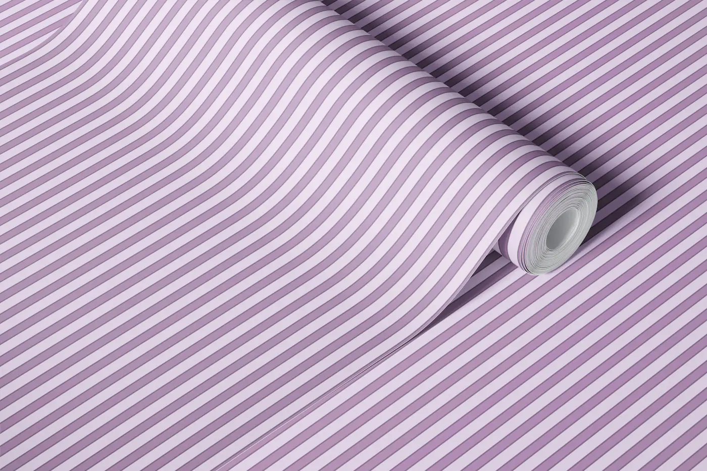 Preppy Stripes - lilac and plum - Small wallpaper roll
