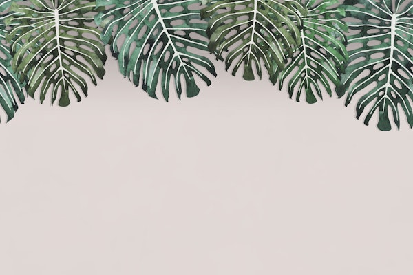 Monstera Jungle Foliage beige