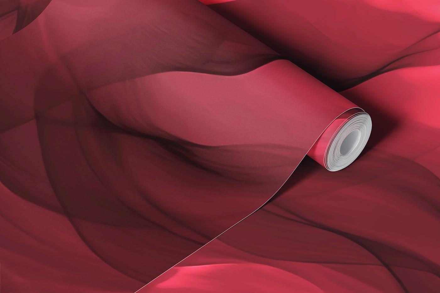 Ethereal Waves Red wallpaper roll