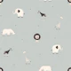 Cute Safari Expedition Pale Blue