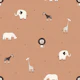 Cute Wildlife Companions salmon pink