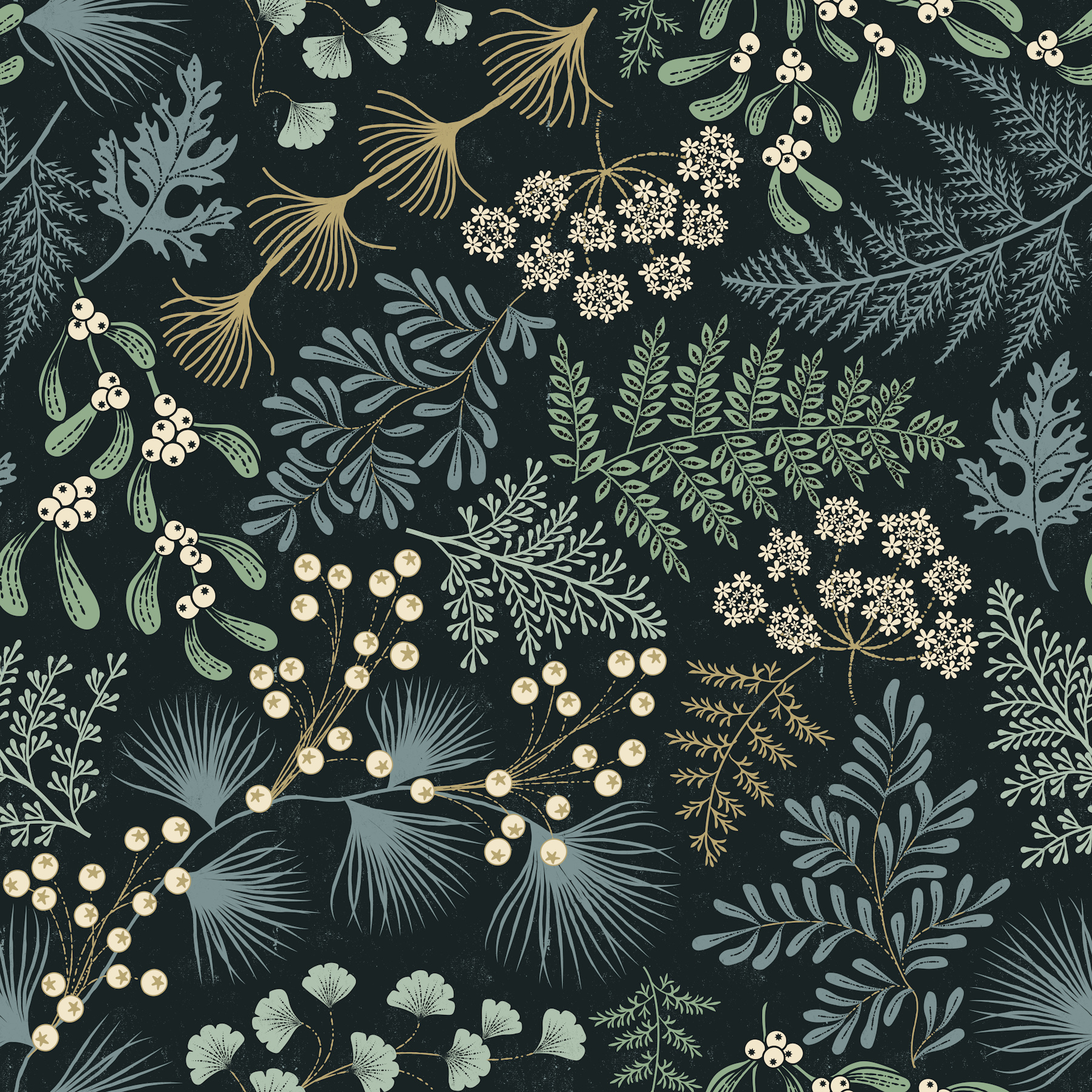 Botanical Forest Wallpaper - HappyWall